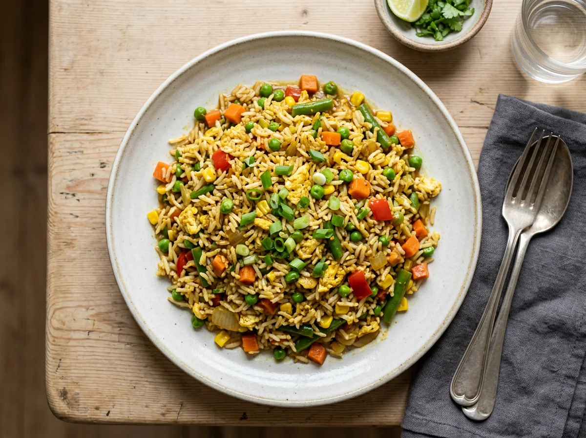 Vegetable Fried Rice with Curry photo