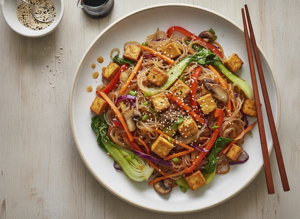 Vegetable Glass Noodle Stir-fry photo