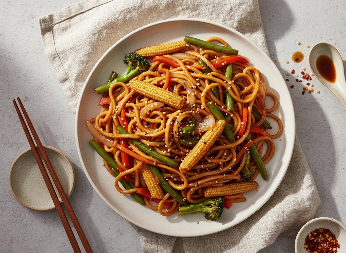 Vegetable Lo Mein Stir-fry photo