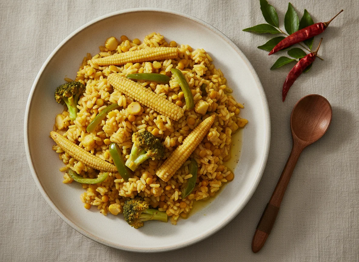 Vegetable Moong Dal Khichdi photo