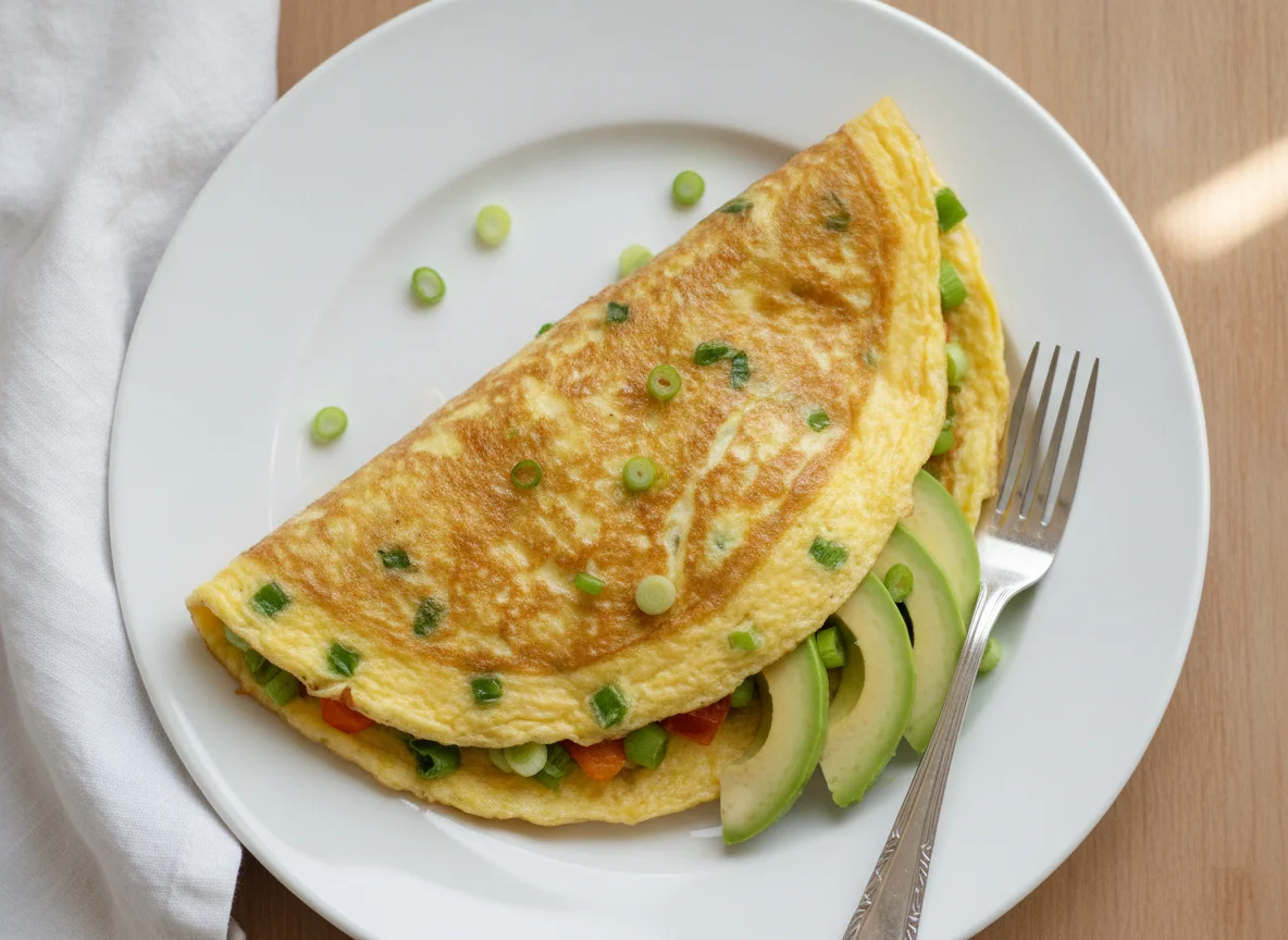Vegetable Omelette with Avocado photo
