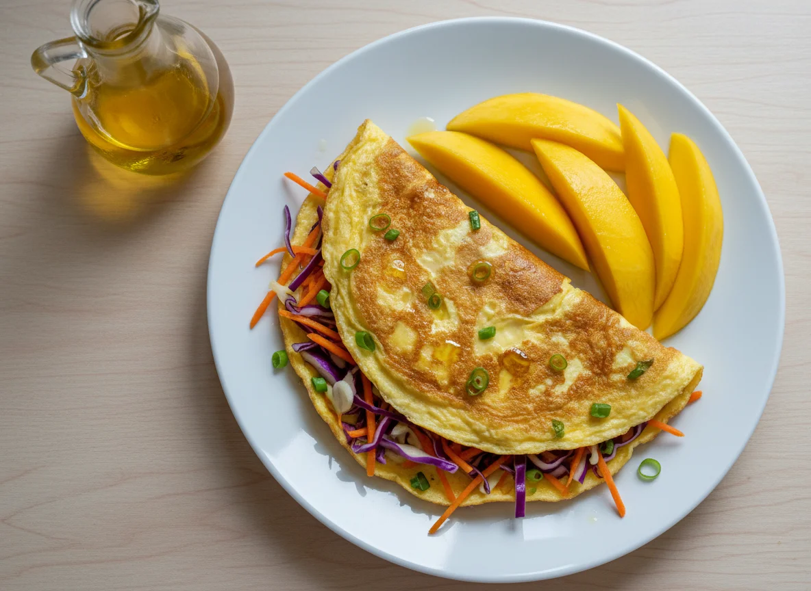 Vegetable Omelette with Mango photo