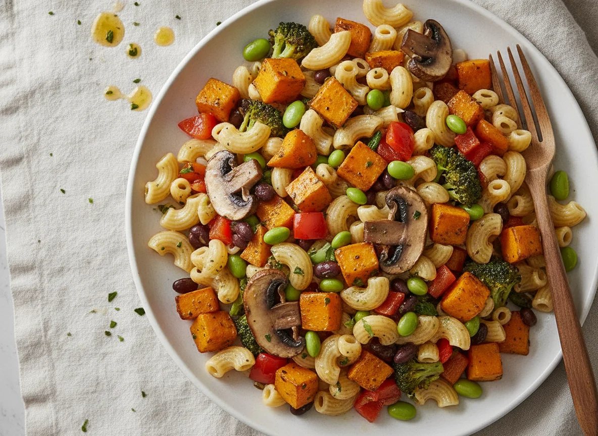 Vegetable Pasta Salad with Mushrooms and Squash photo