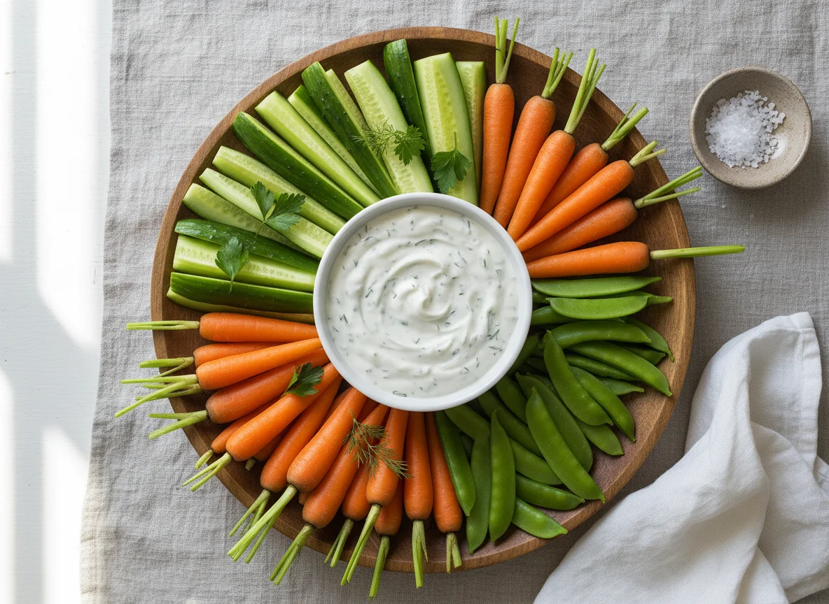 Vegetable Platter with Dip photo
