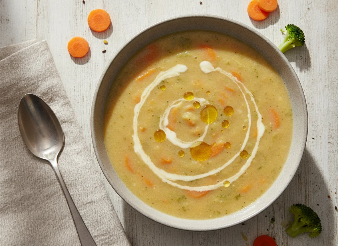 Vegetable puree soup photo