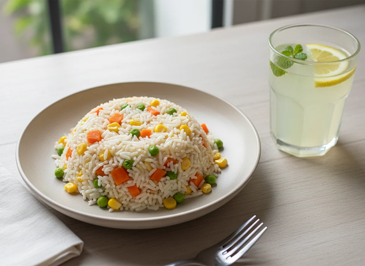Vegetable Rice with Juice photo