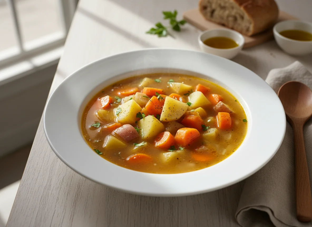 Vegetable Soup with Carrots and Potatoes photo