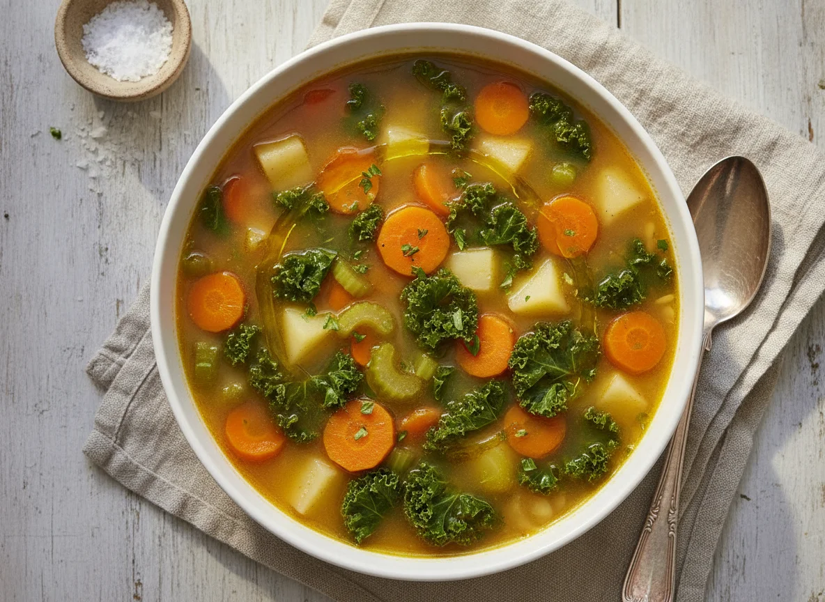 Vegetable Soup with Kale and Carrots photo