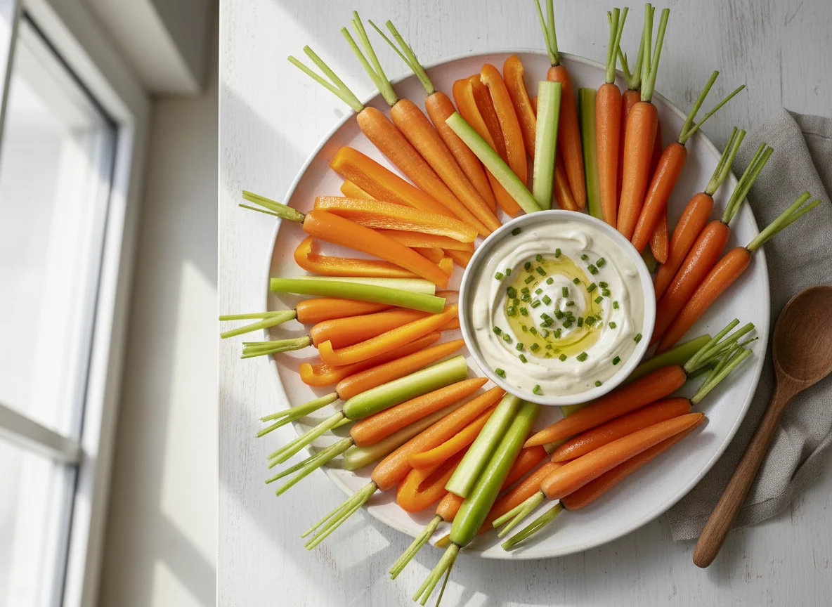 Vegetable Sticks with Dip photo