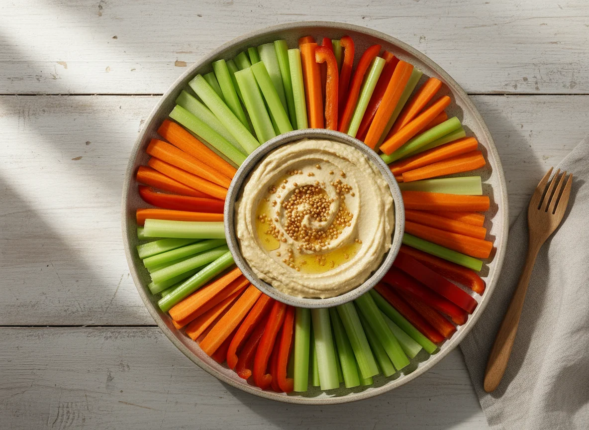 Vegetable Sticks with Hummus photo