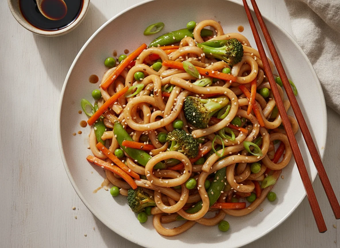 Vegetable Udon Stir Fry photo