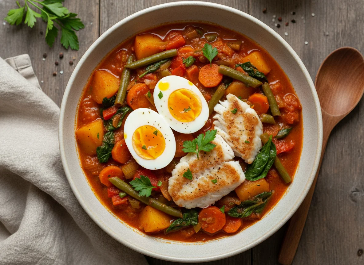 Vegetables Egg stew photo