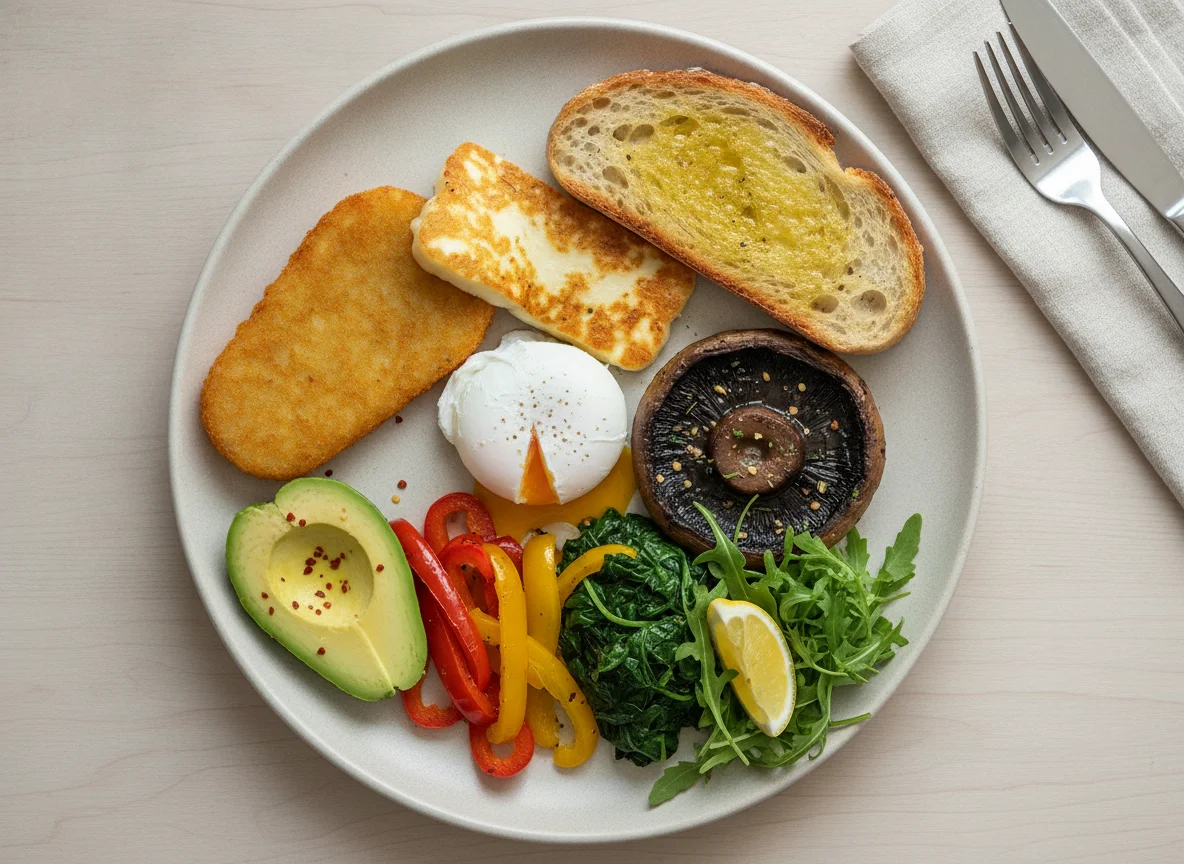 Vegetarian Breakfast Plate photo