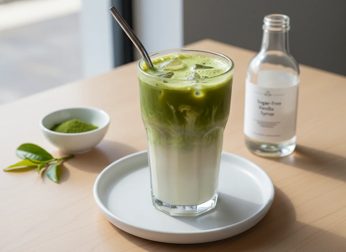 Venti Iced Matcha Latte with Sugar-Free Vanilla photo