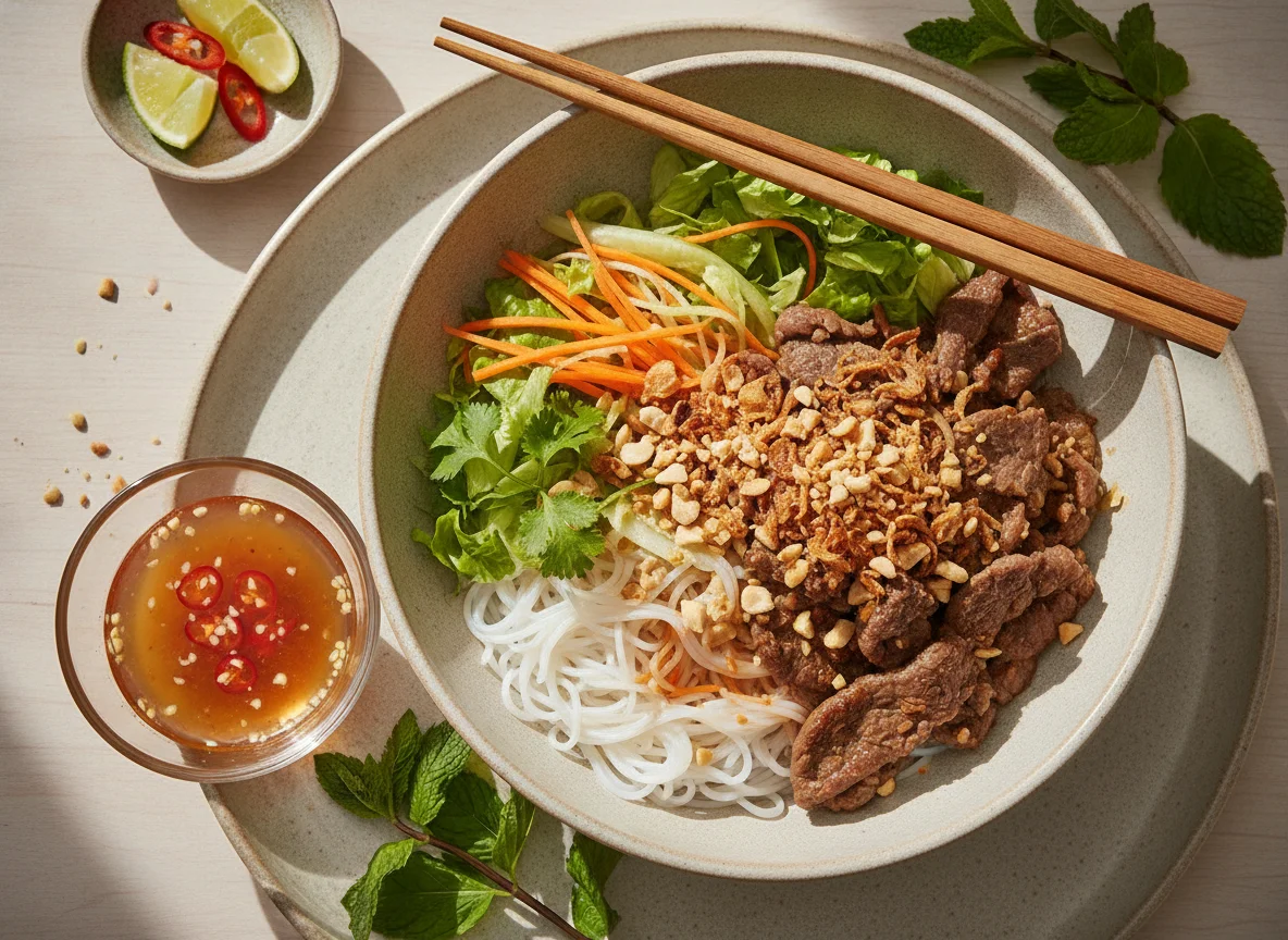Vietnamese Bun Bo Nam Bo photo