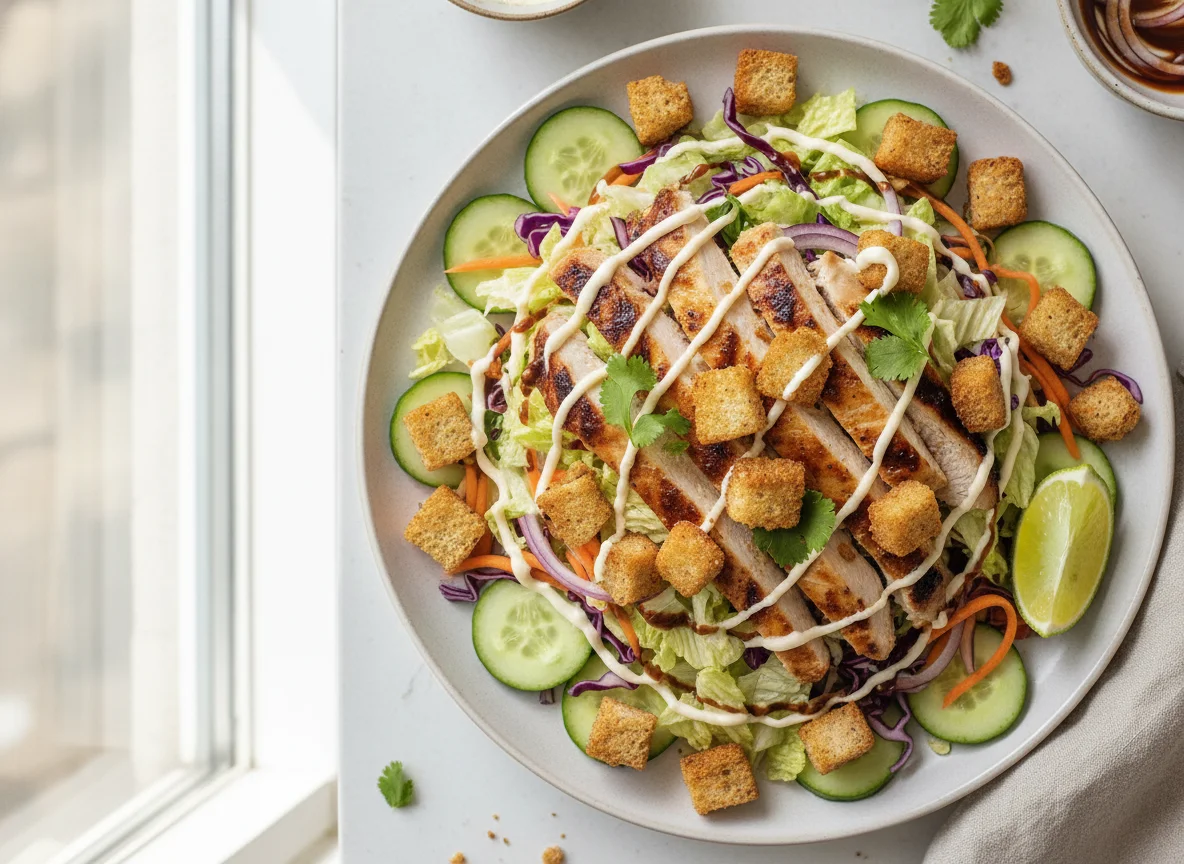 Vietnamese Chicken Salad with Croutons photo