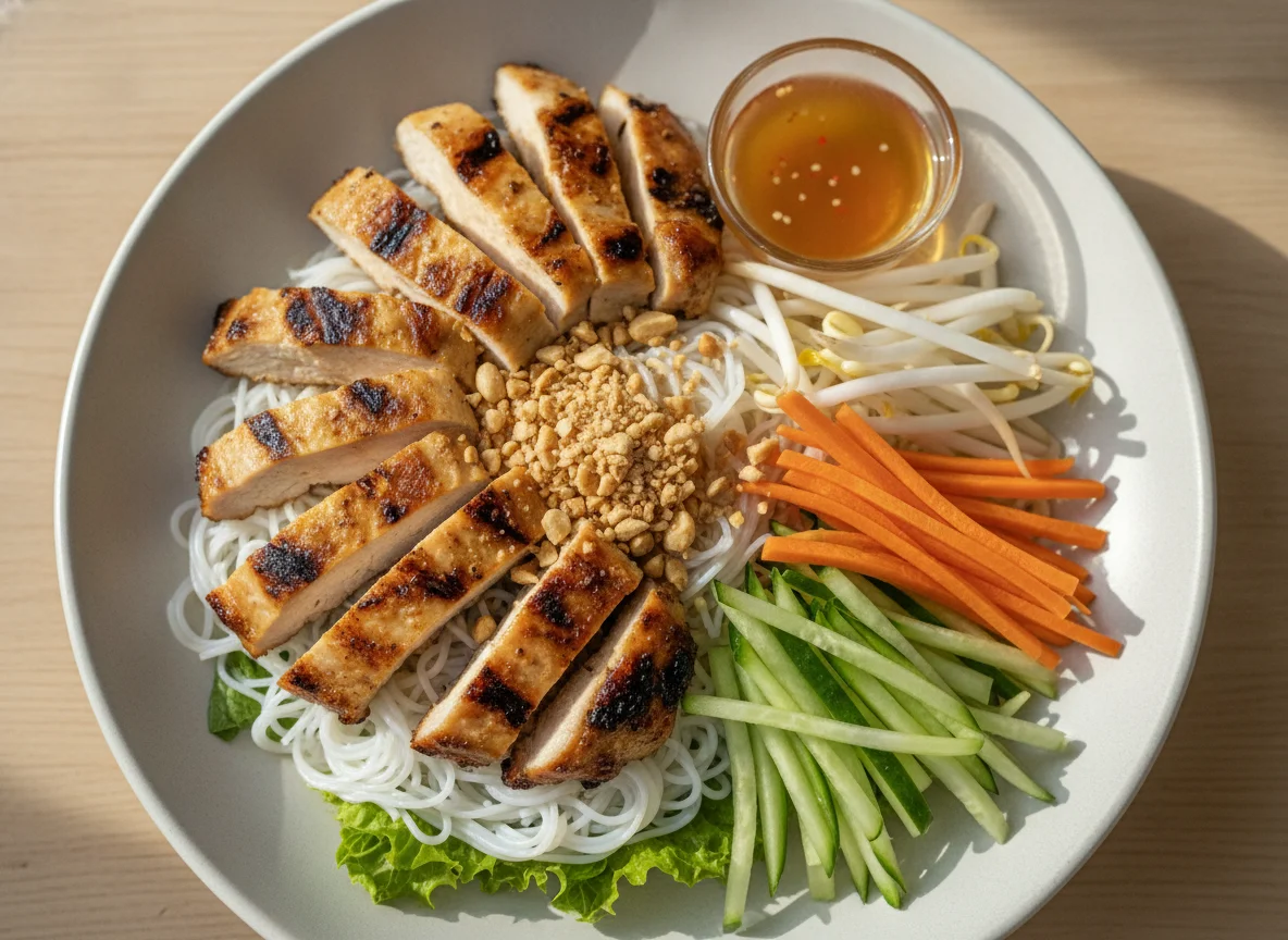 Vietnamese Grilled Chicken Vermicelli Bowl photo