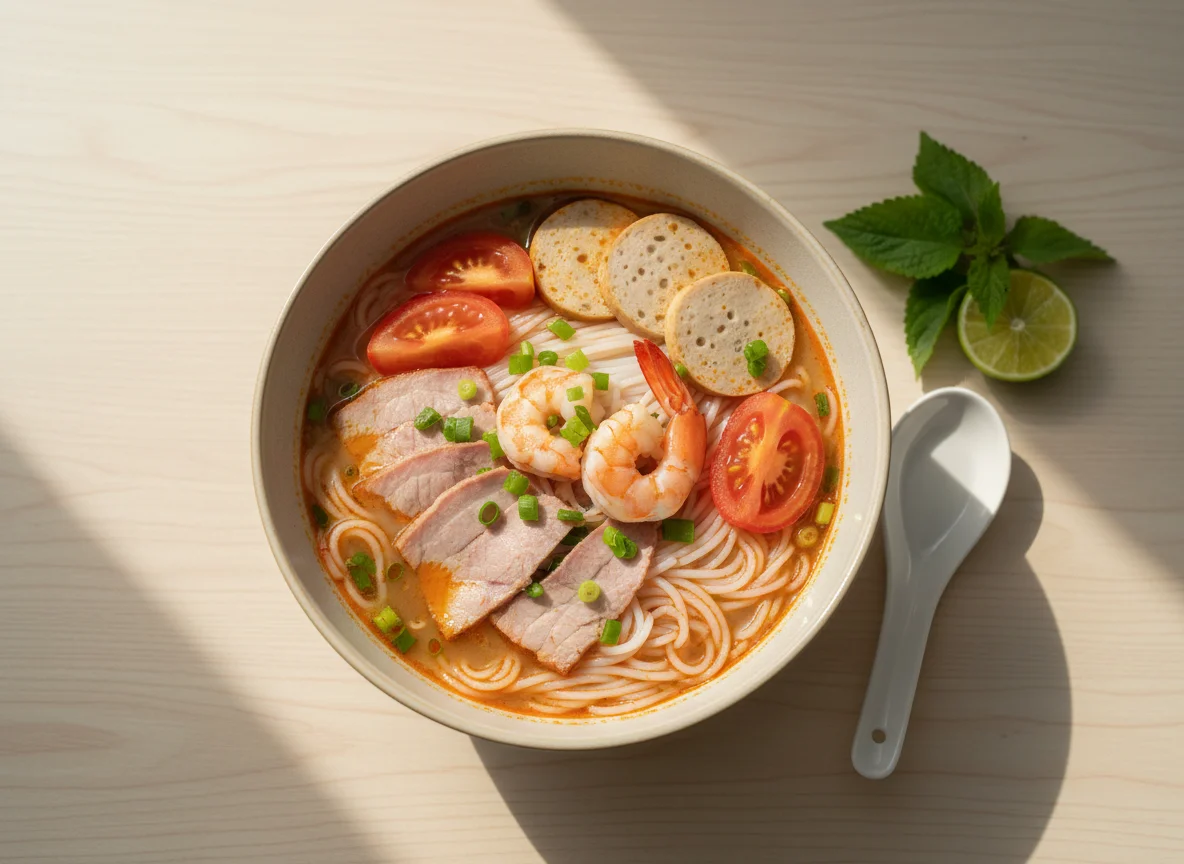 Vietnamese Noodle Soup (Bún Riêu style) photo