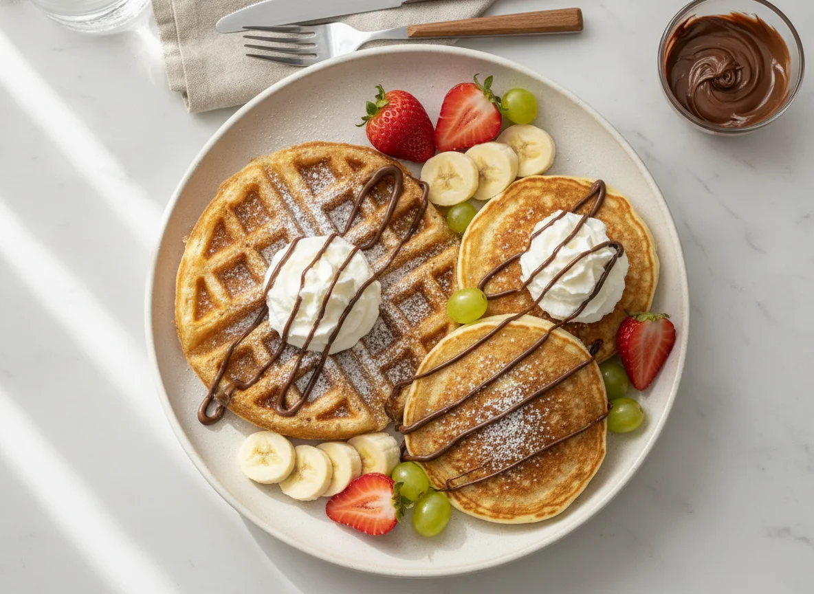 Waffle and Pancake Breakfast Platter photo