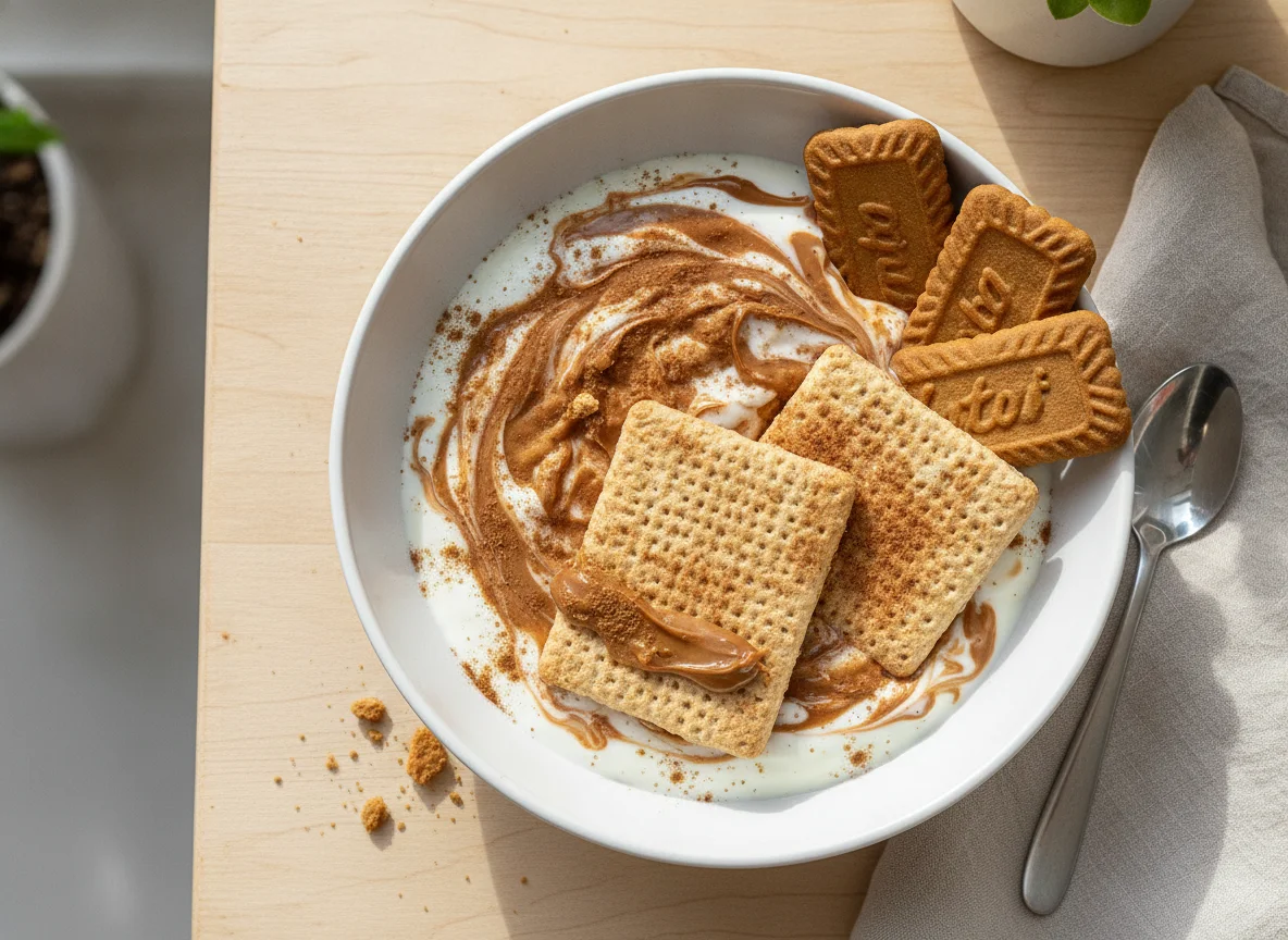 Weetabix and Greek Yogurt Bowl with Biscoff photo
