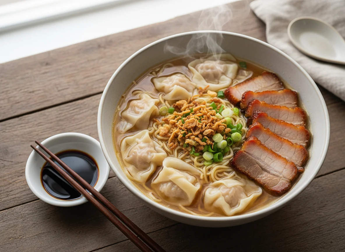 Wonton Noodle Soup with Pork photo