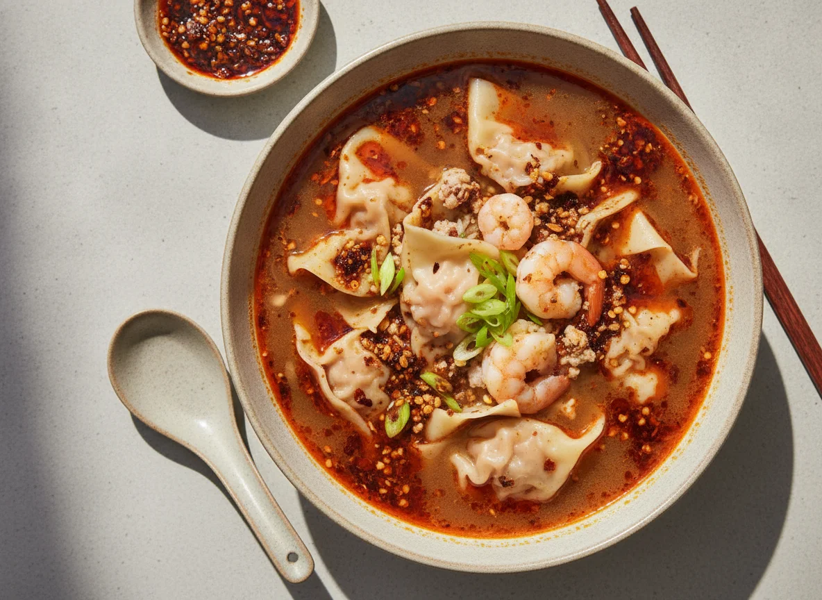 Wonton Soup with Chili Oil photo