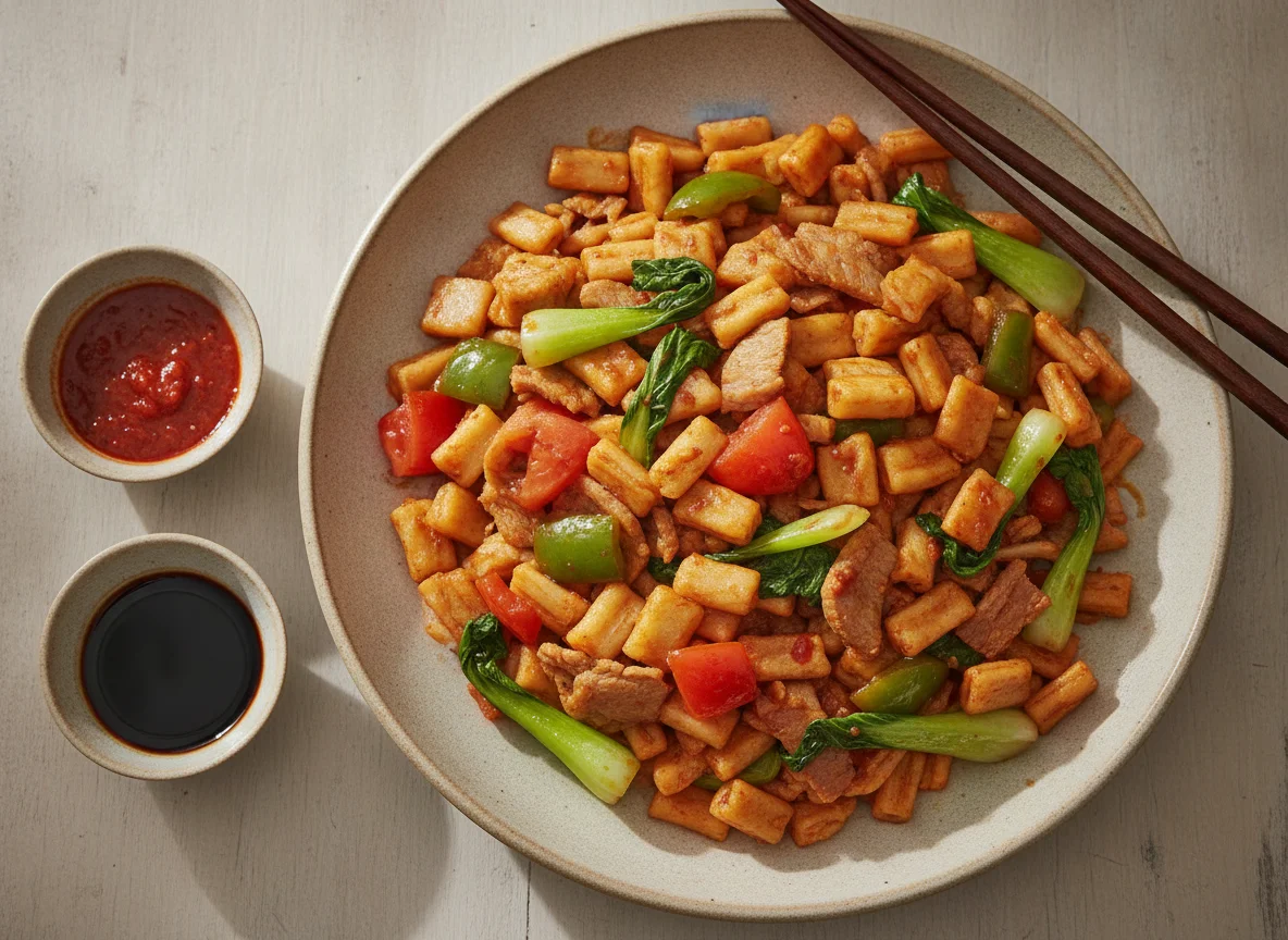 Xinjiang Stir-fried Noodles (Ding Ding Chao Mian) photo