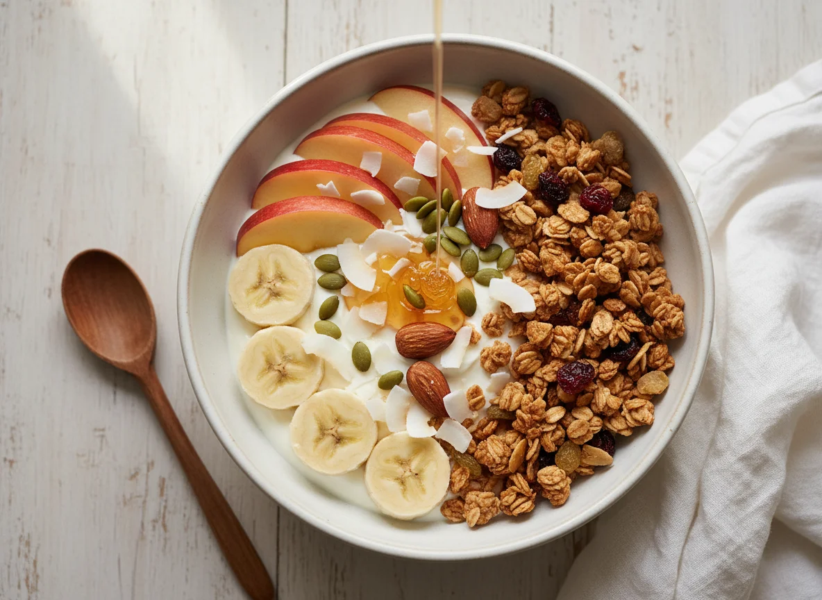 Yogurt Bowl with Fruit and Granola photo