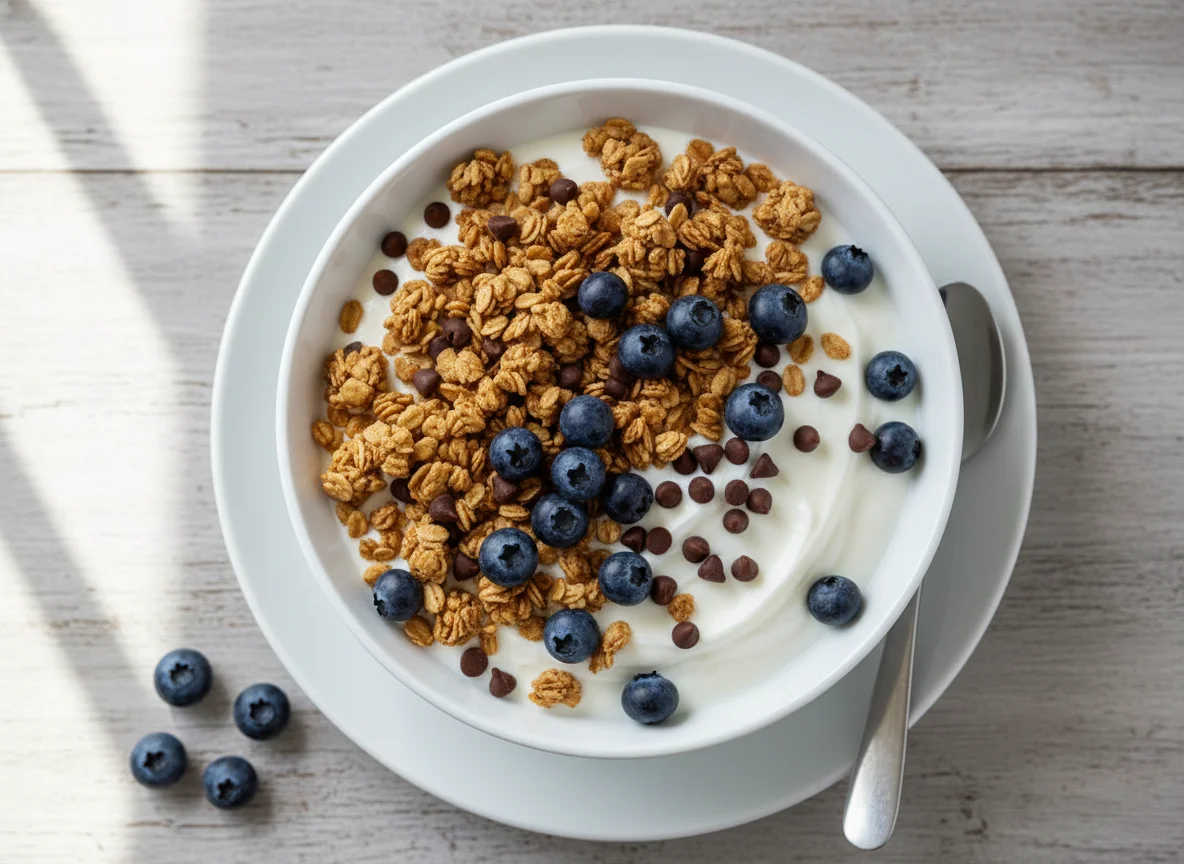 Yogurt Bowl with Granola and Berries photo