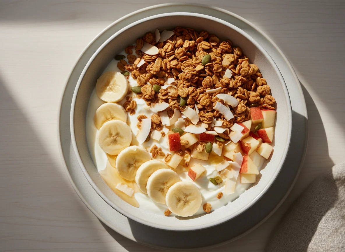 Yogurt Bowl with Granola and Fruit photo