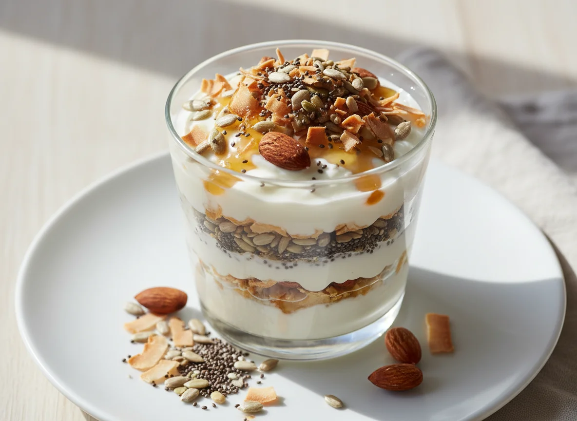 Yogurt Parfait with Nuts and Seeds photo