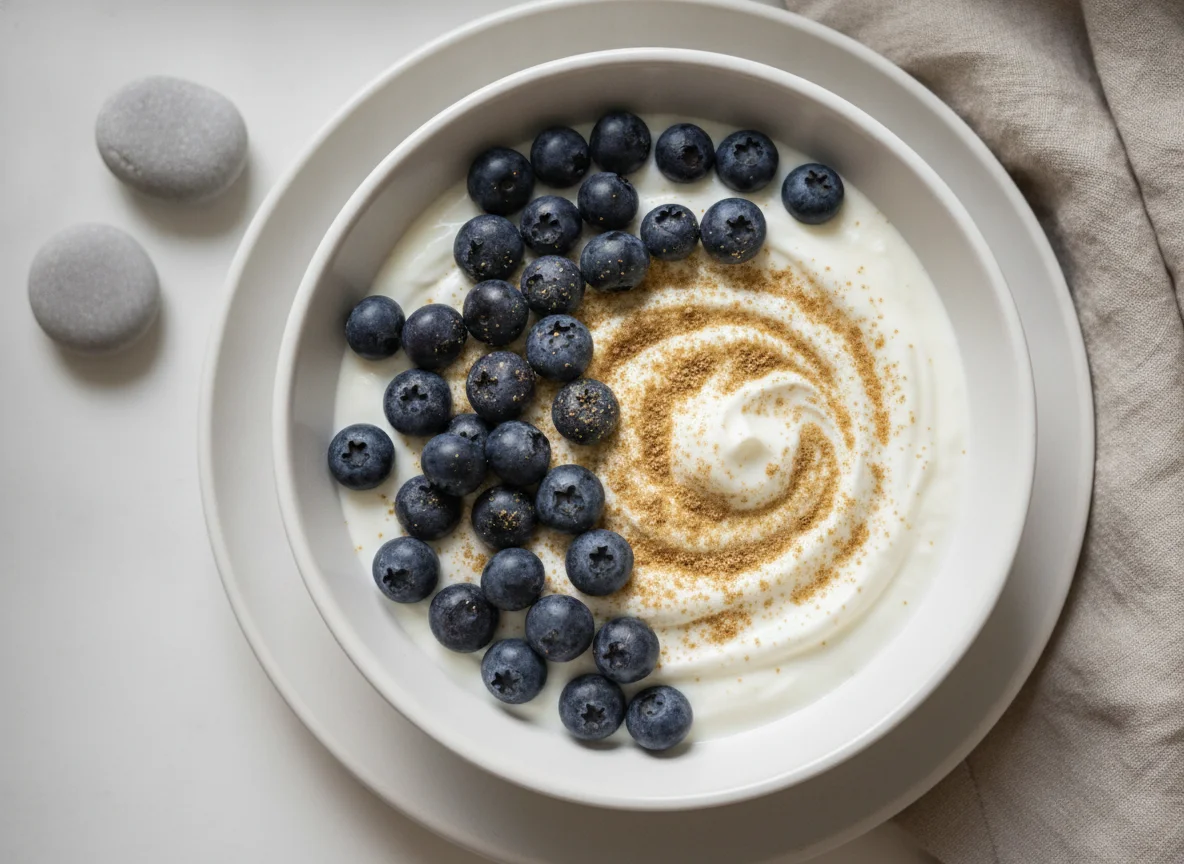 Yogurt with Blueberries and Daily Cleanse Fibre photo
