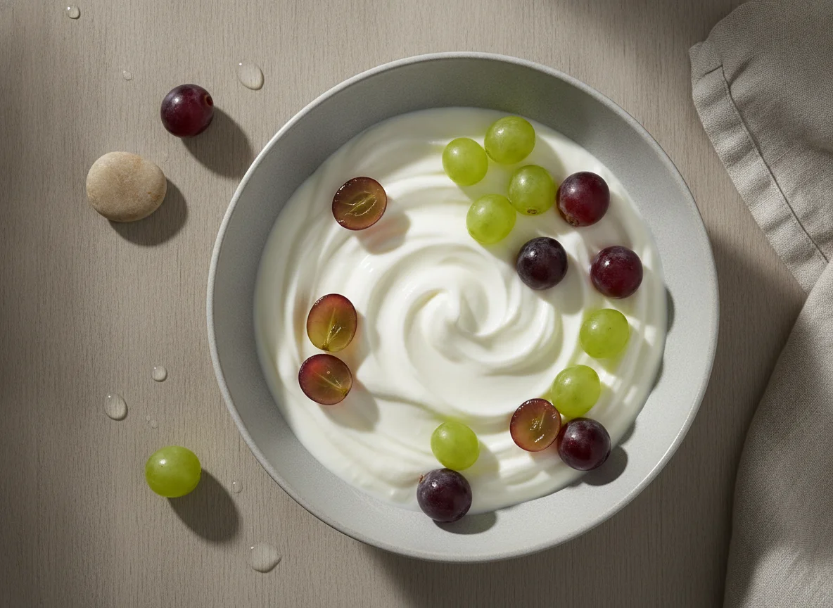 Yogurt with Grapes photo