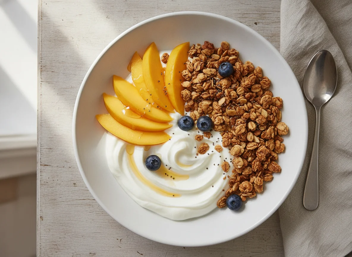 Yogurt with Mango and Granola photo