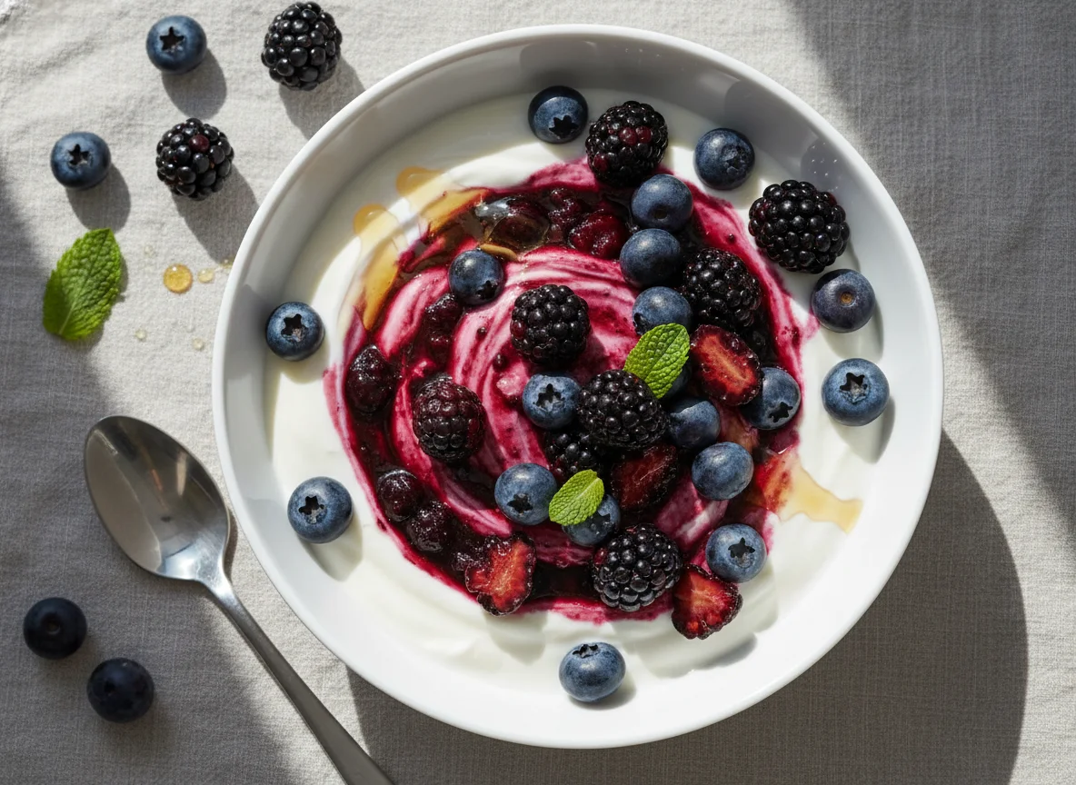 Yogurt with Mixed Berries photo