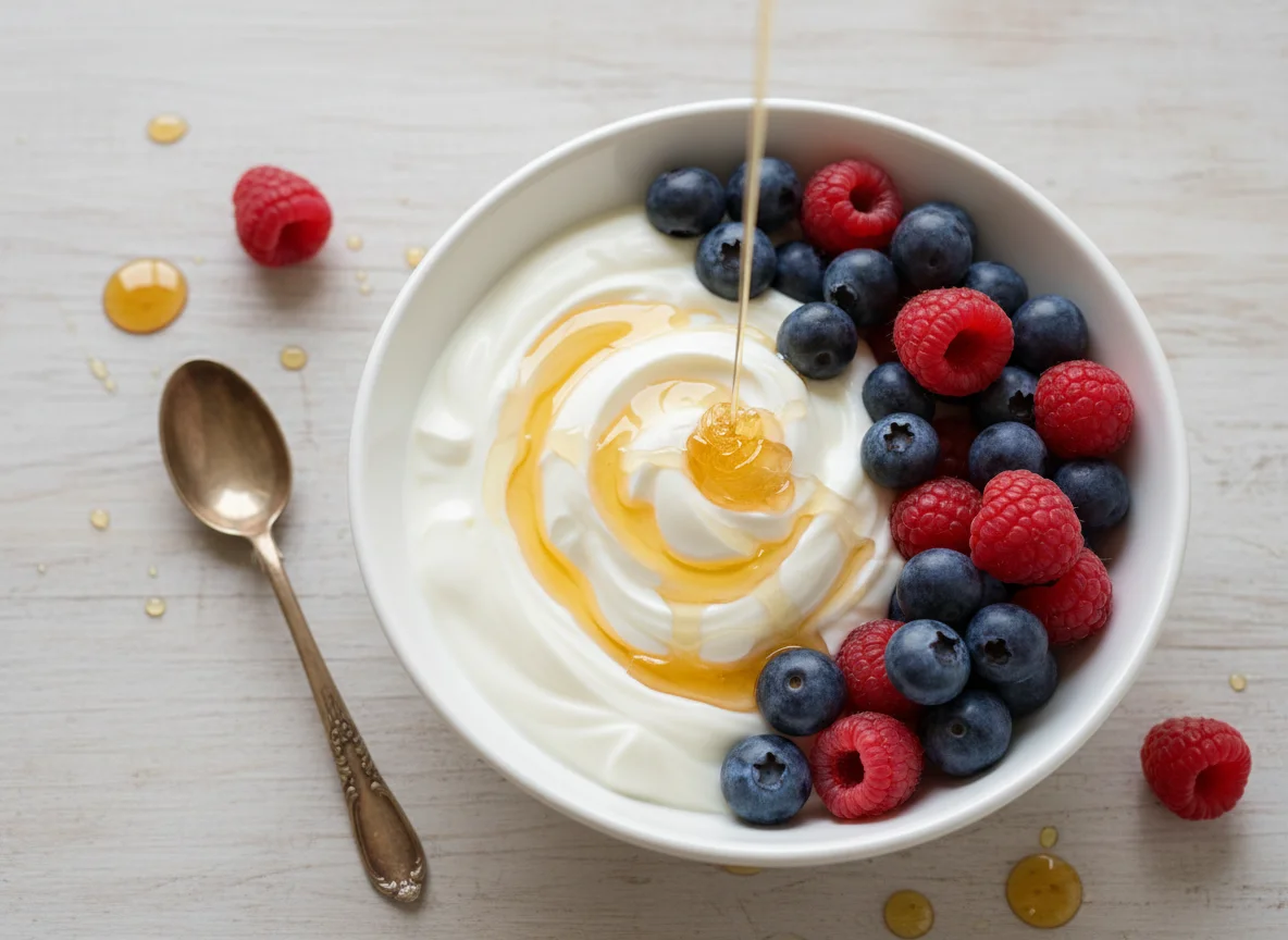 Yogurt with Mixed Berries and Honey photo