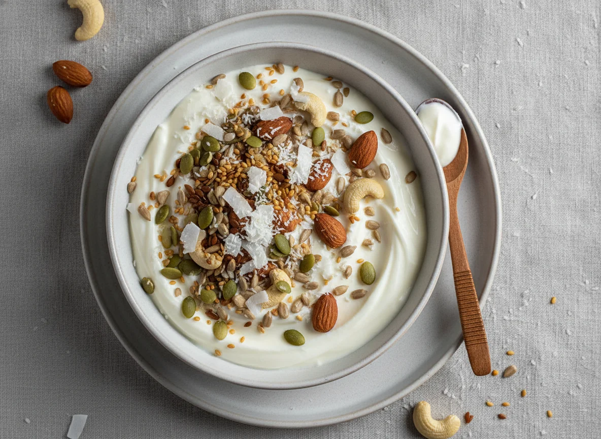 Yogurt with Mixed Seeds and Nuts photo