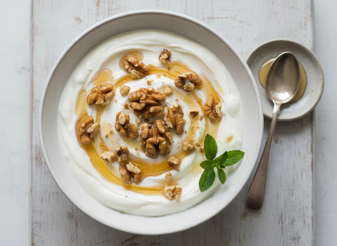 Yogurt with Walnuts and Honey photo