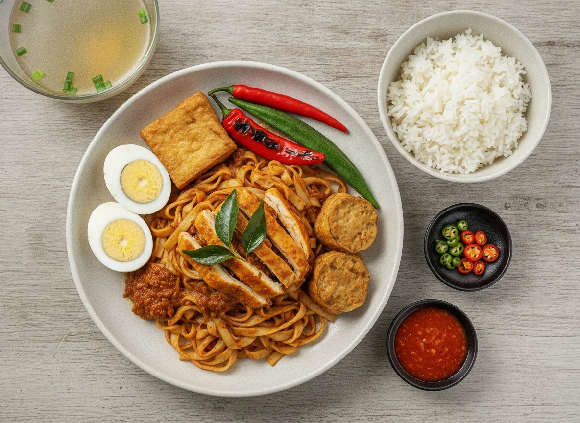 Yong Tau Foo with Dry Curry Noodles photo