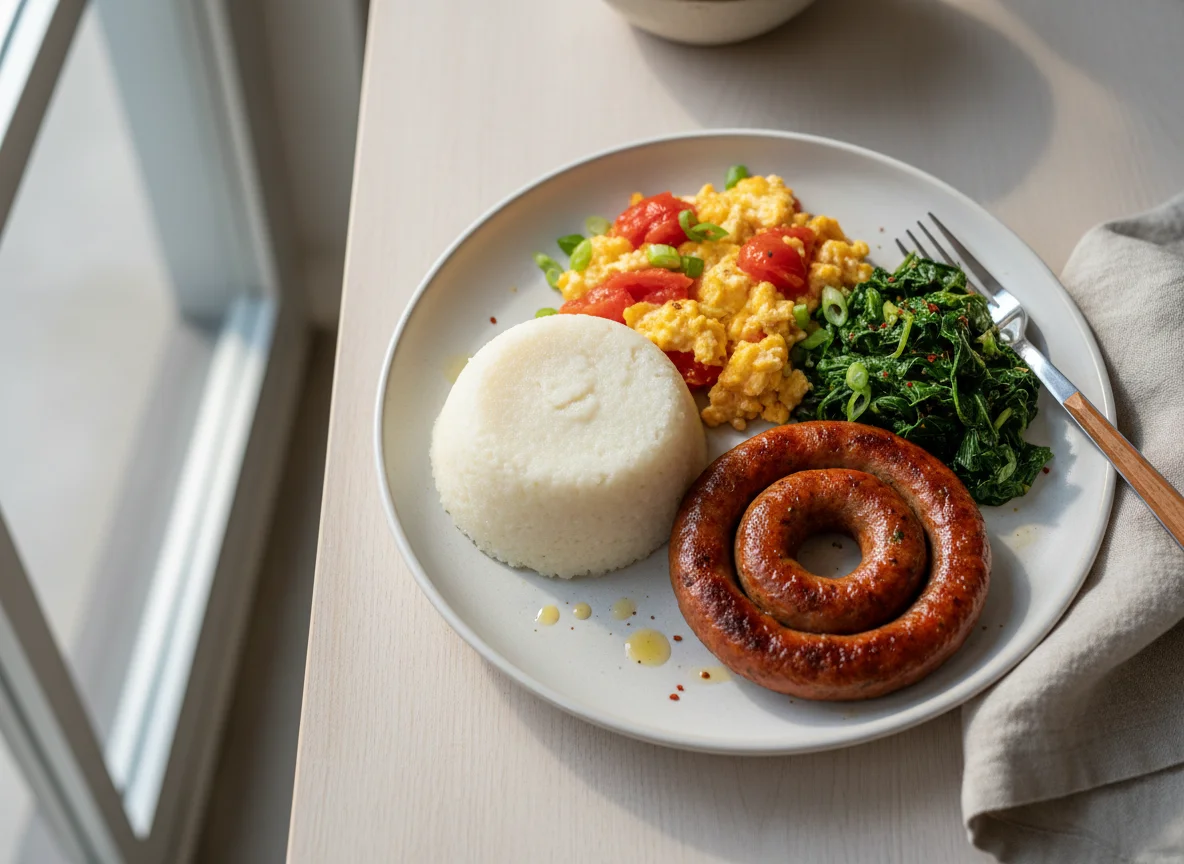 Zambian Breakfast/Lunch Plate photo