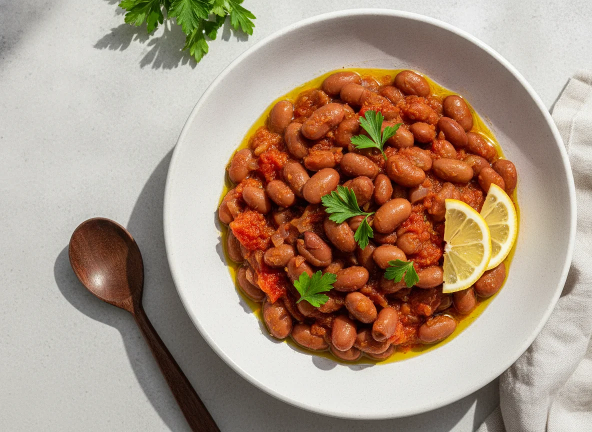 Zeytinyağlı Barbunya (Turkish Style Borlotti Beans in Olive Oil) photo