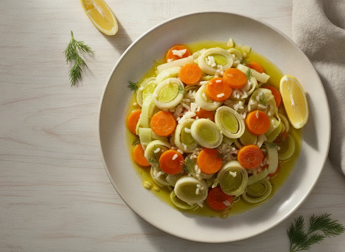 Zeytinyağlı Pırasa (Turkish Leeks with Olive Oil) photo