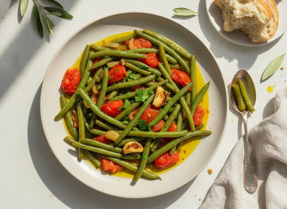 Zeytinyağlı Taze Fasulye (Turkish Green Beans in Olive Oil) photo