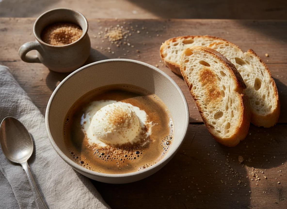 Affogato con pan photo