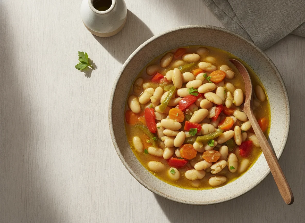Alubias con verduras photo