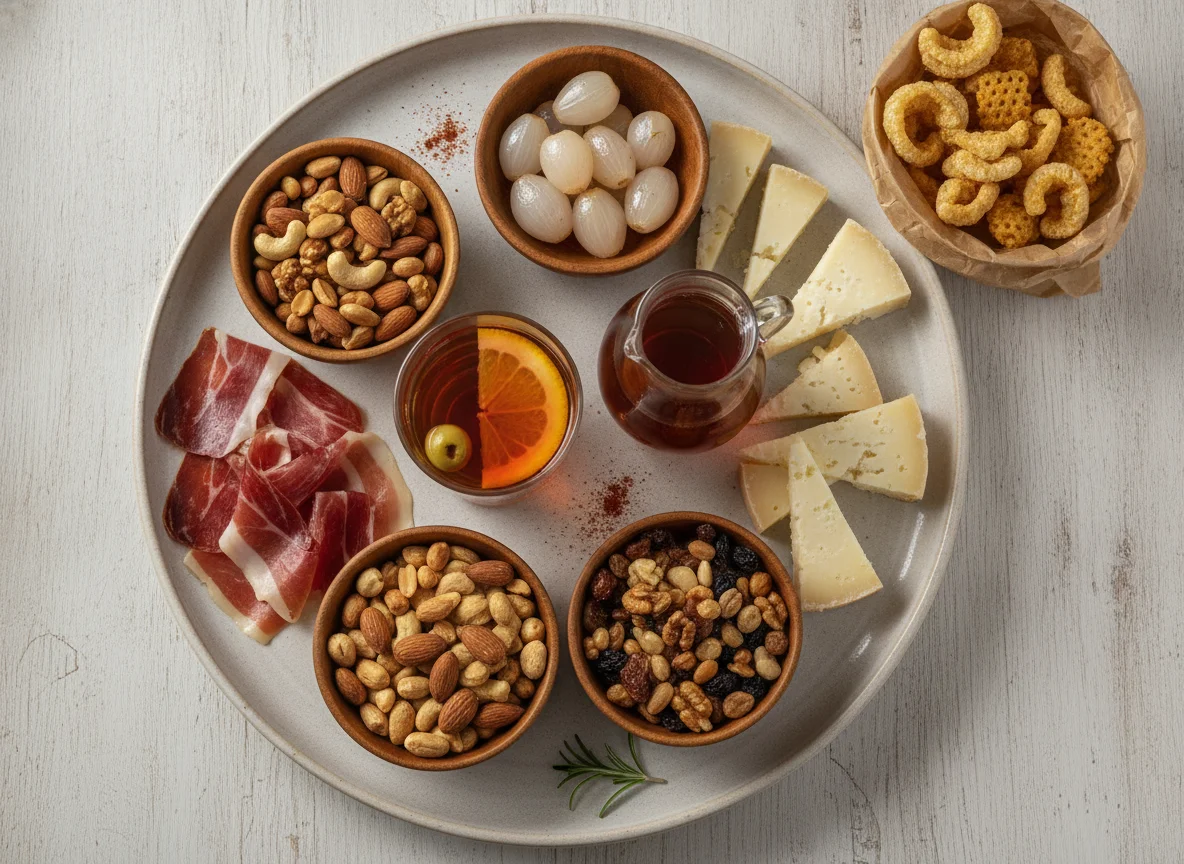 Aperitivo variado con vermut photo