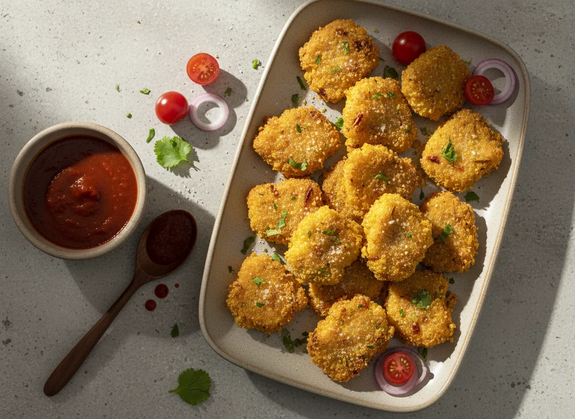 Aperitivo vegetal frito de Cultivo Ecológico photo