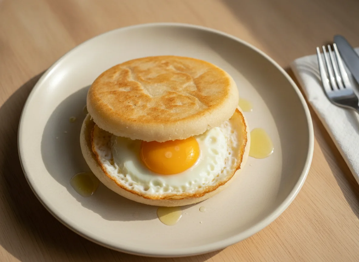 Arepa con huevo photo