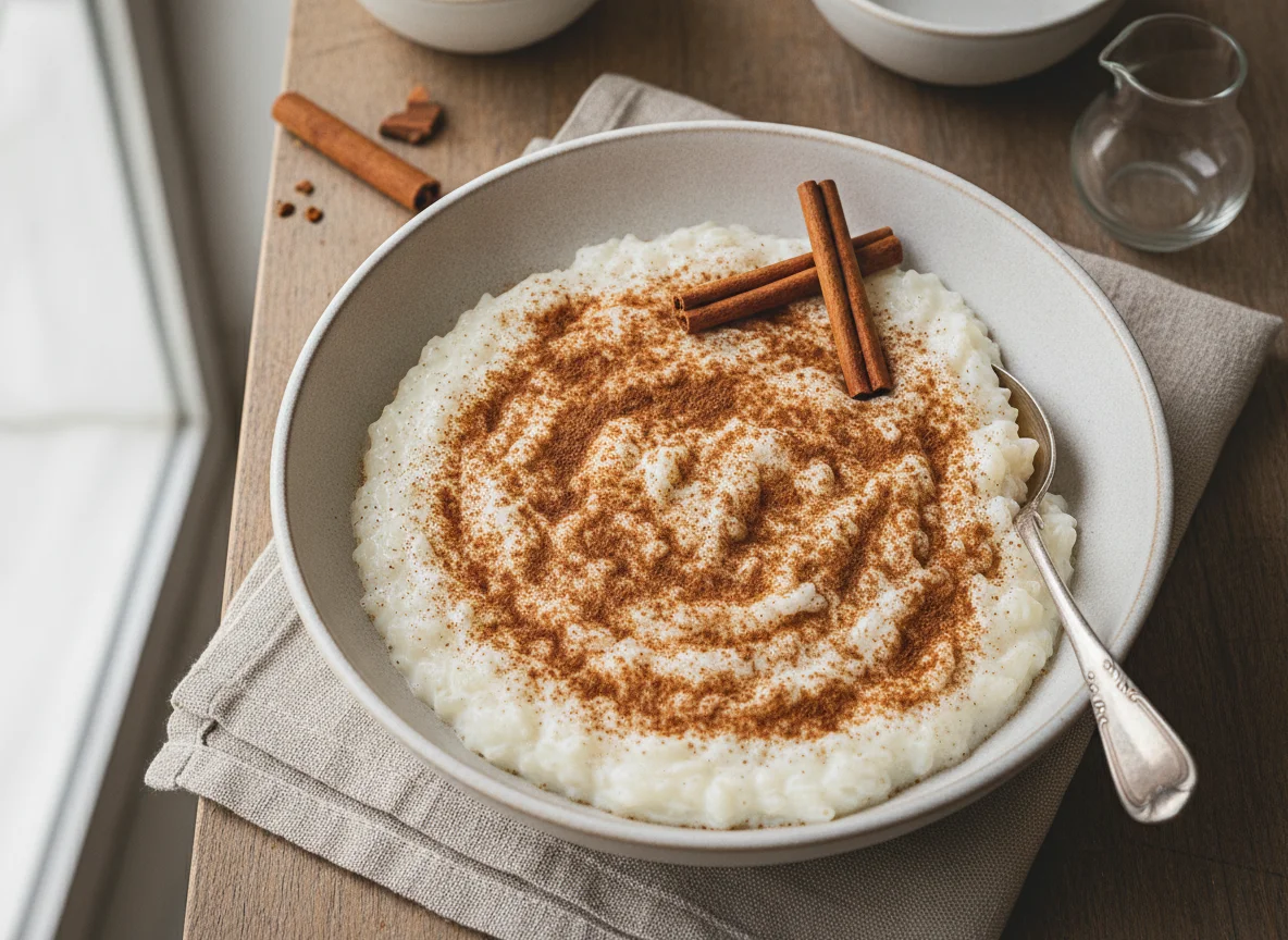 Arroz con leche con canela photo