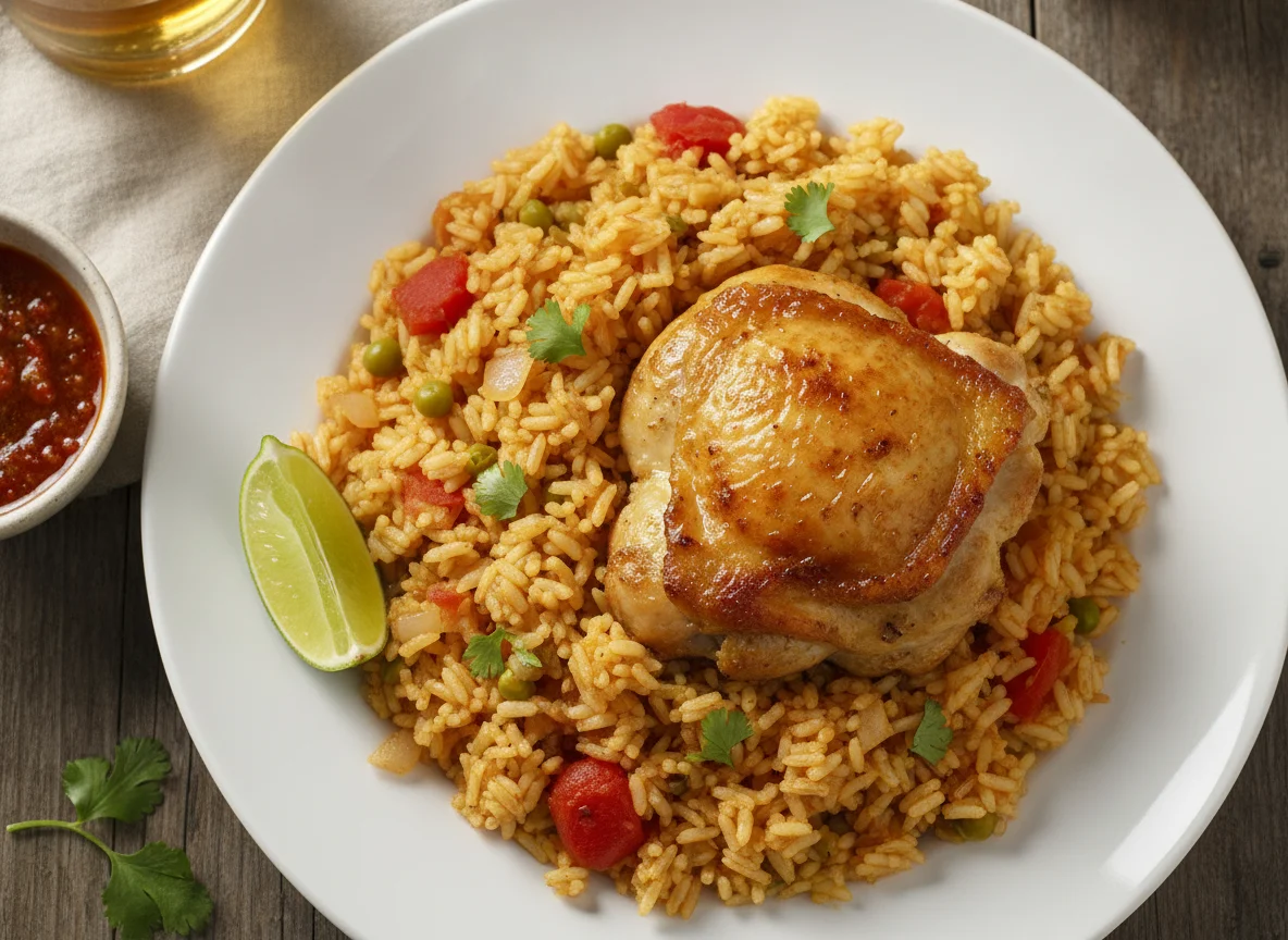Arroz con pollo colombiano photo